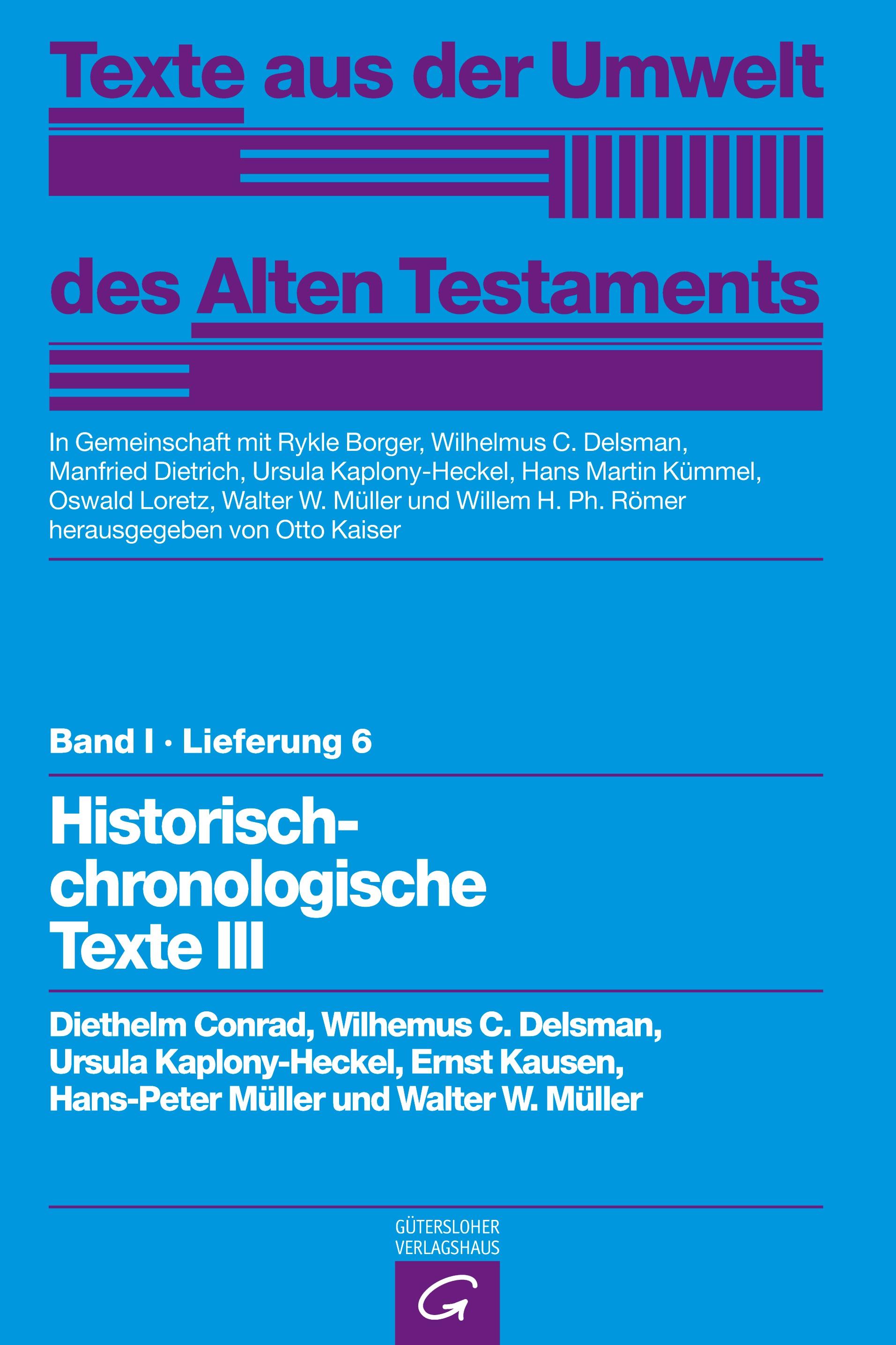 Vorderes Coverbild Historisch-chronologische Texte III