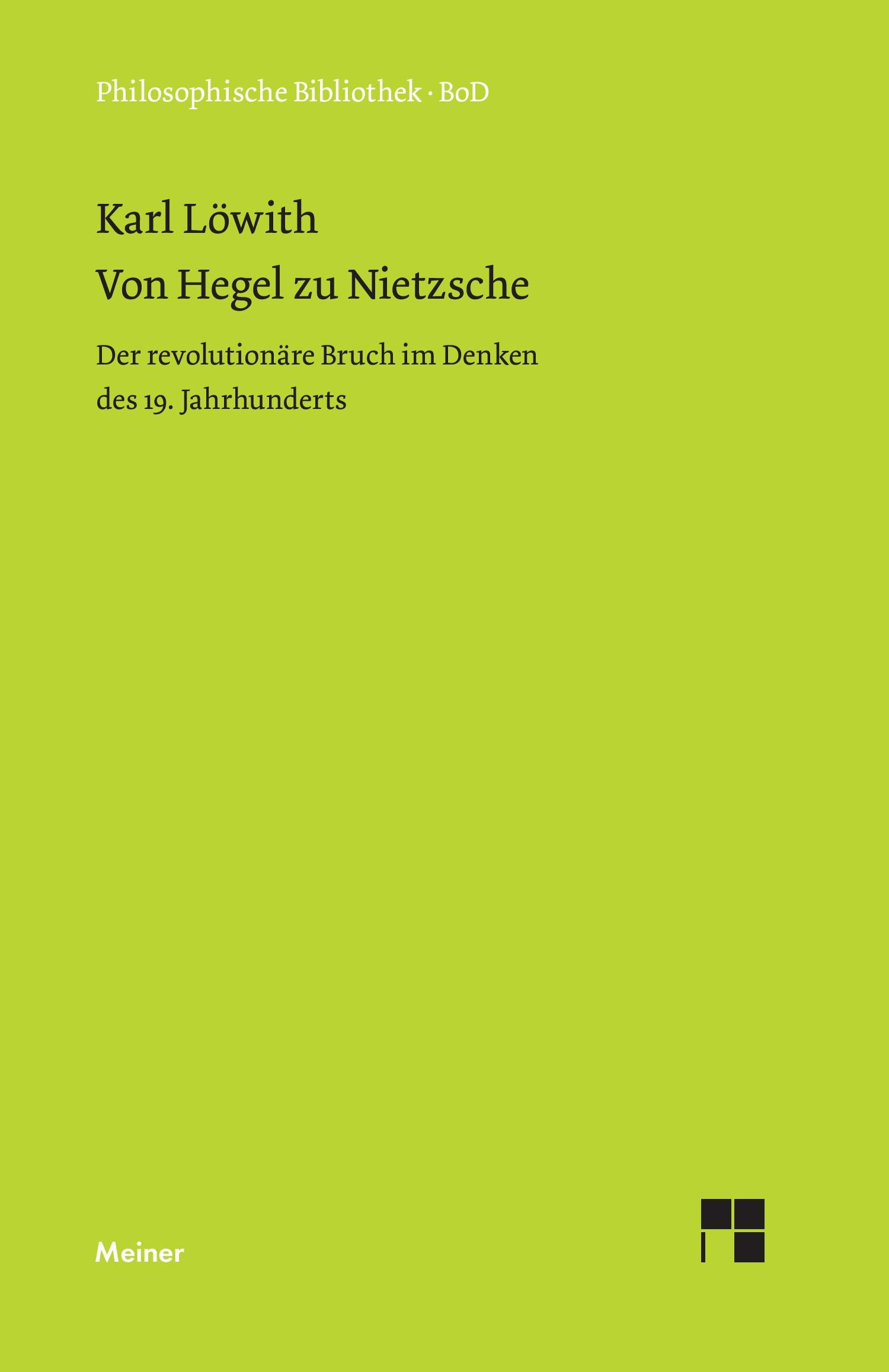 Vorderes Coverbild Von Hegel zu Nietzsche