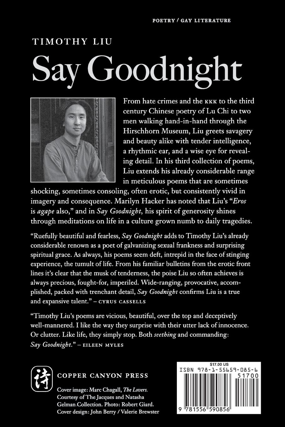 Rückseitencover Say Goodnight