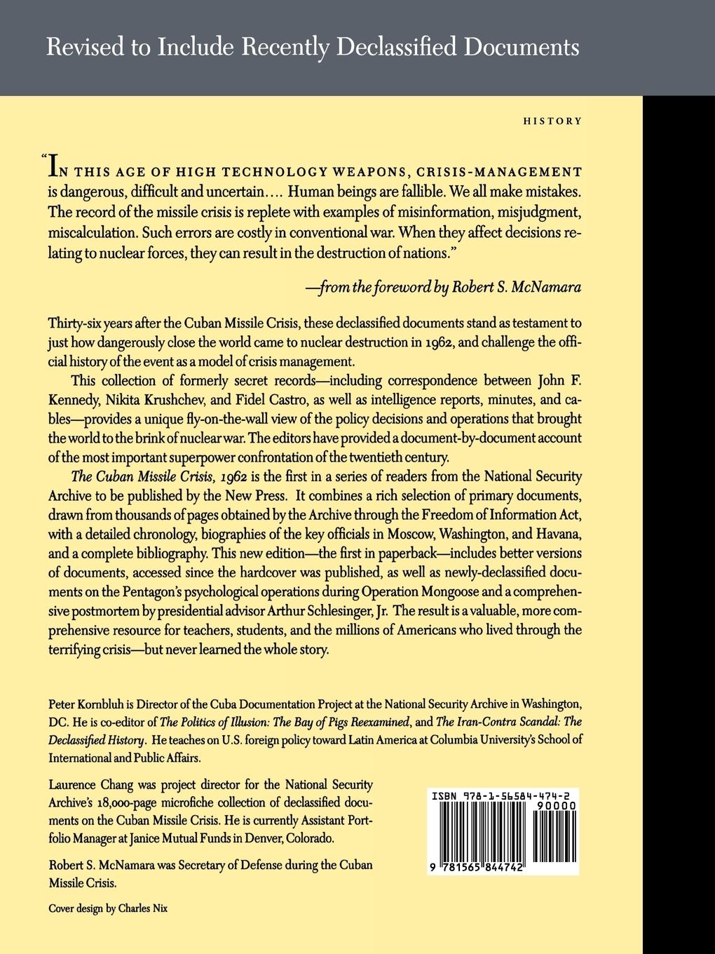 Rückseitencover Cuban Missile Crisis, 1962