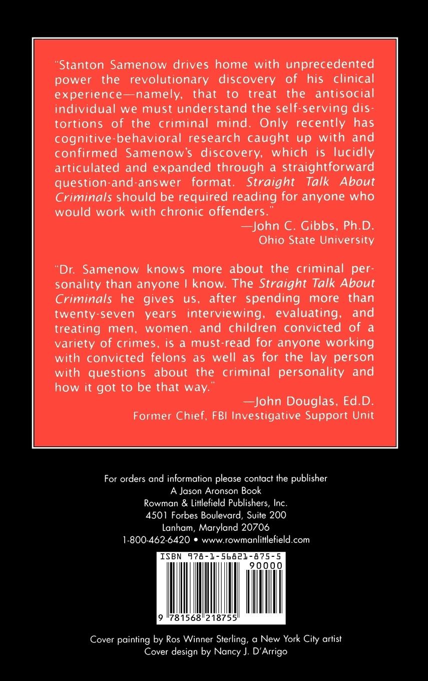 Rückseitencover Straight Talk about Criminals