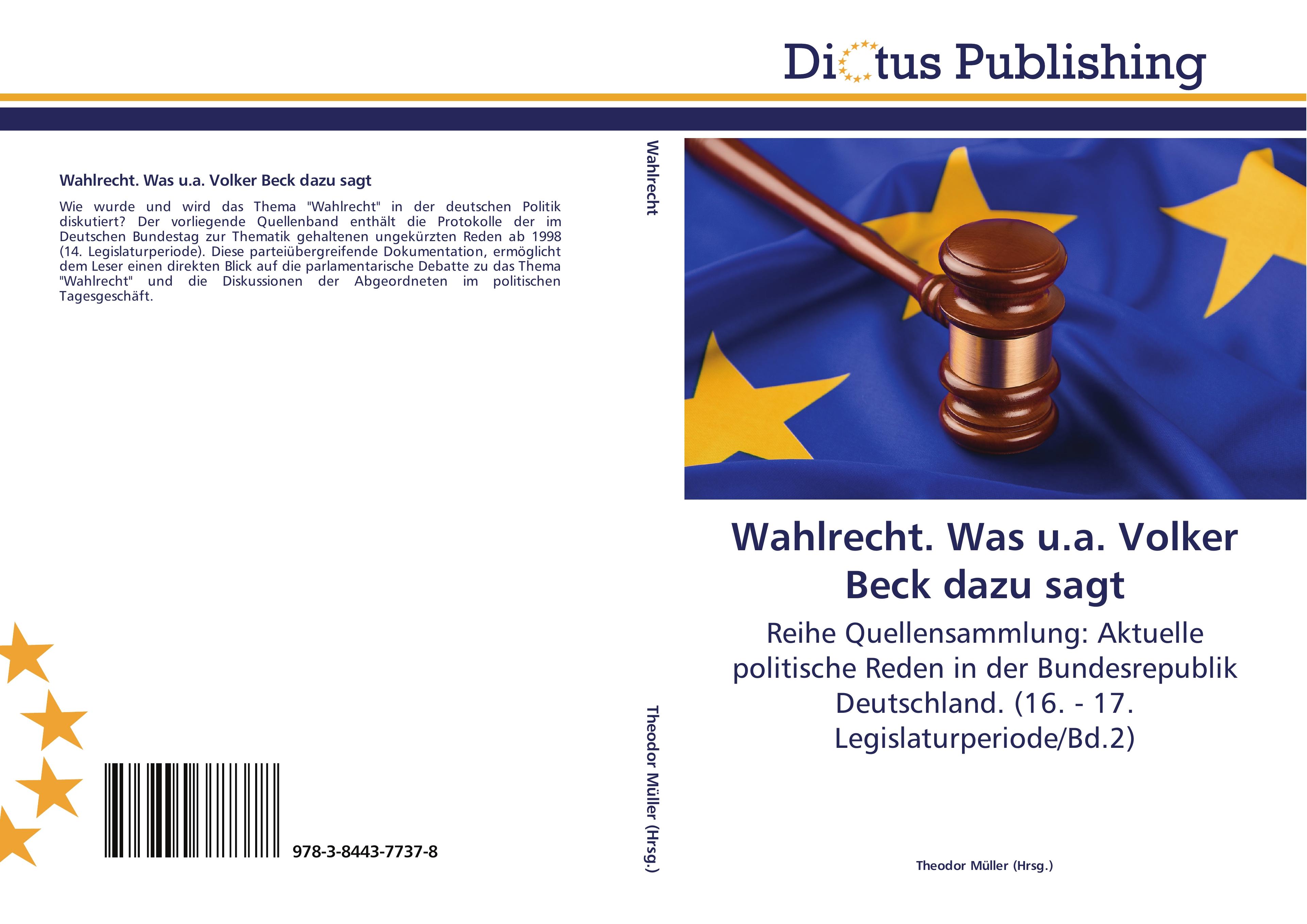 Vorderes Coverbild Wahlrecht. Was u.a. Volker Beck dazu sagt