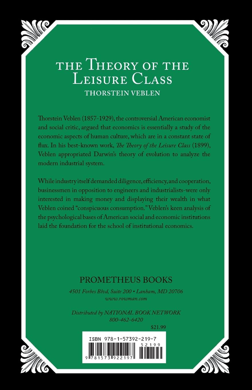 Rückseitencover The Theory of the Leisure Class