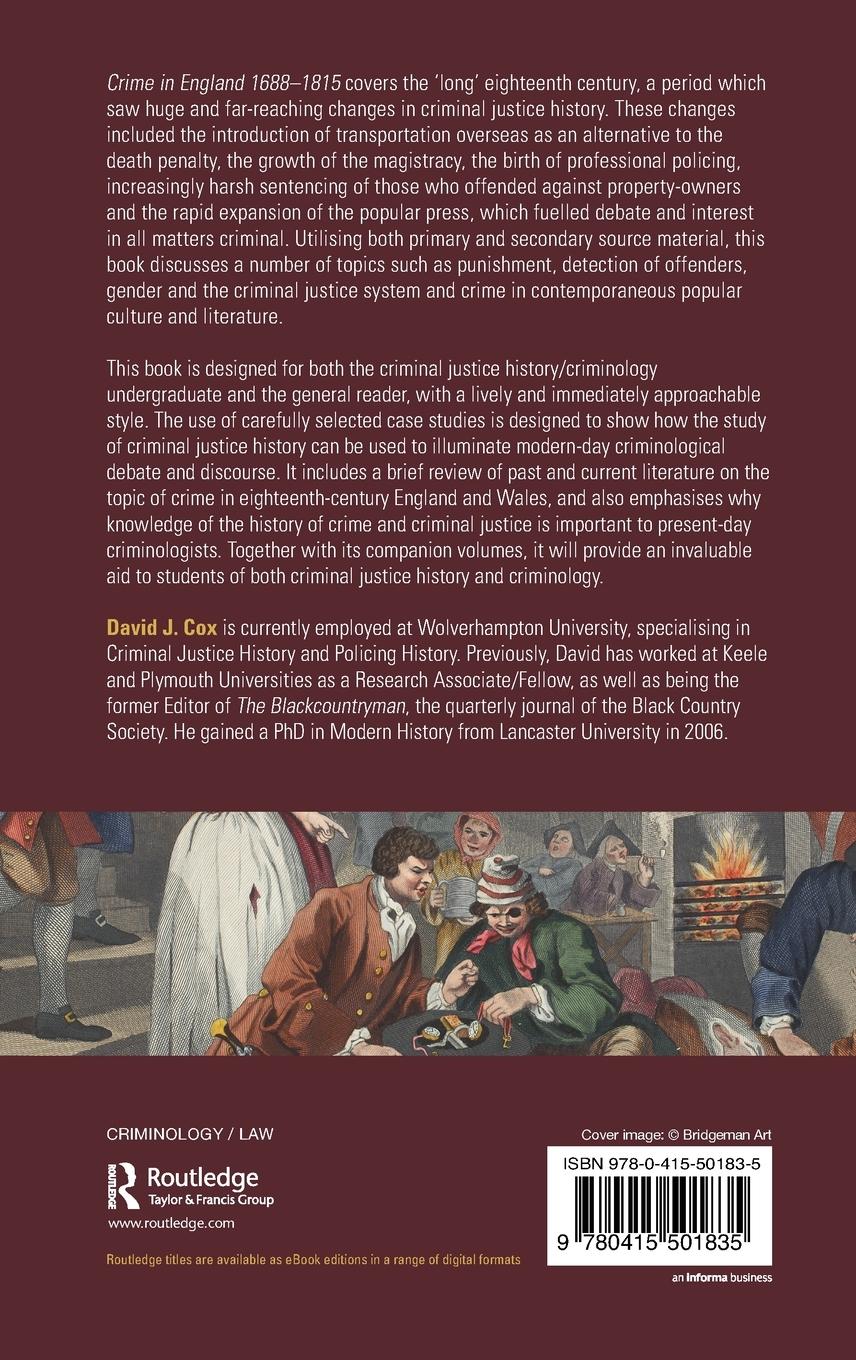 Rückseitencover Crime in England 1688-1815
