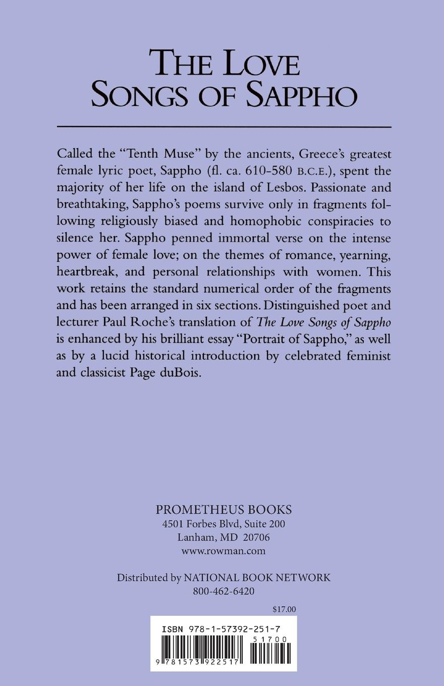 Rückseitencover The Love Songs of Sappho