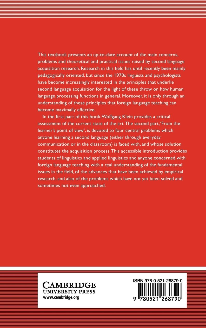 Rückseitencover Second Language Acquisition