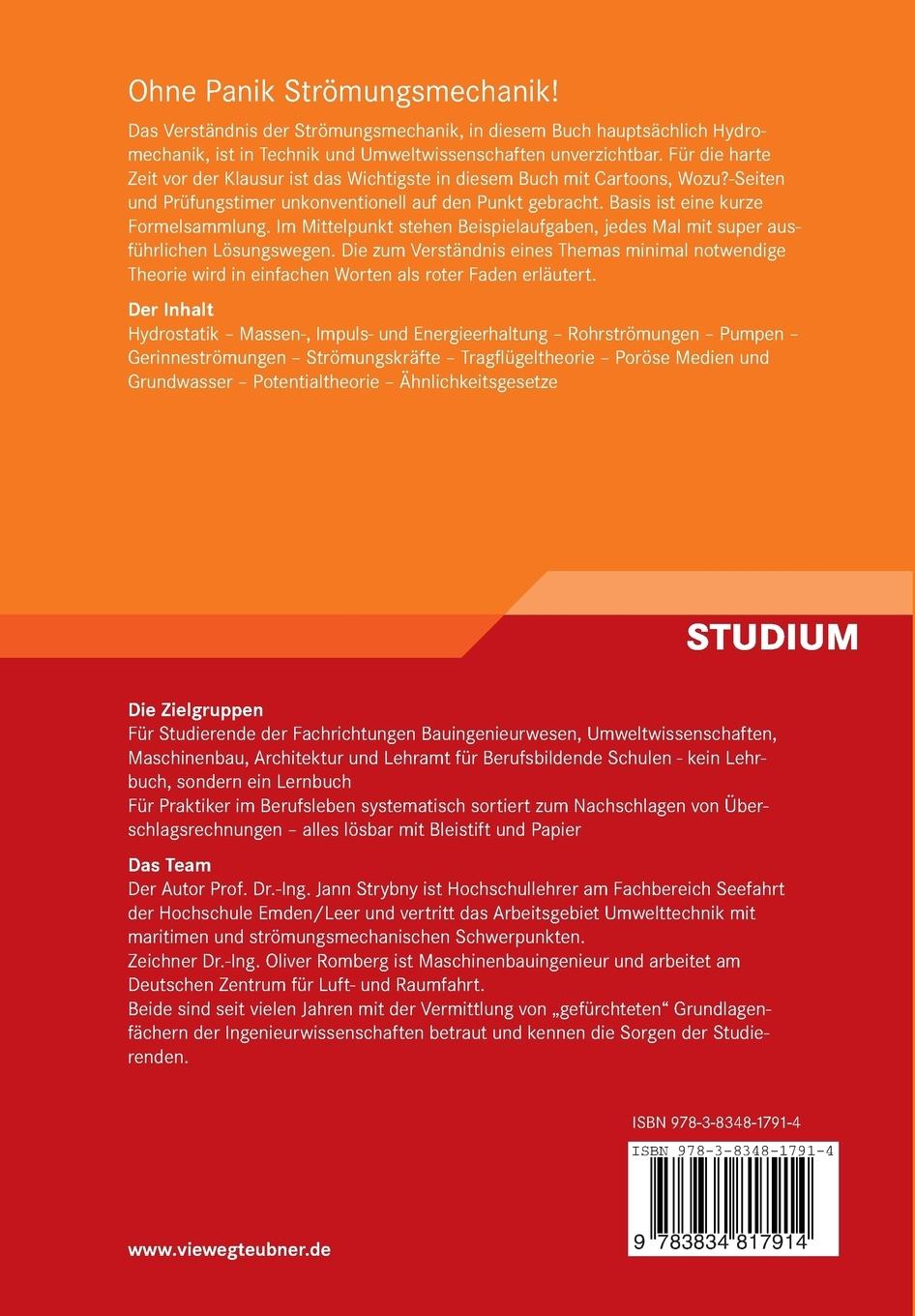 Rückseitencover Ohne Panik Strömungsmechanik!