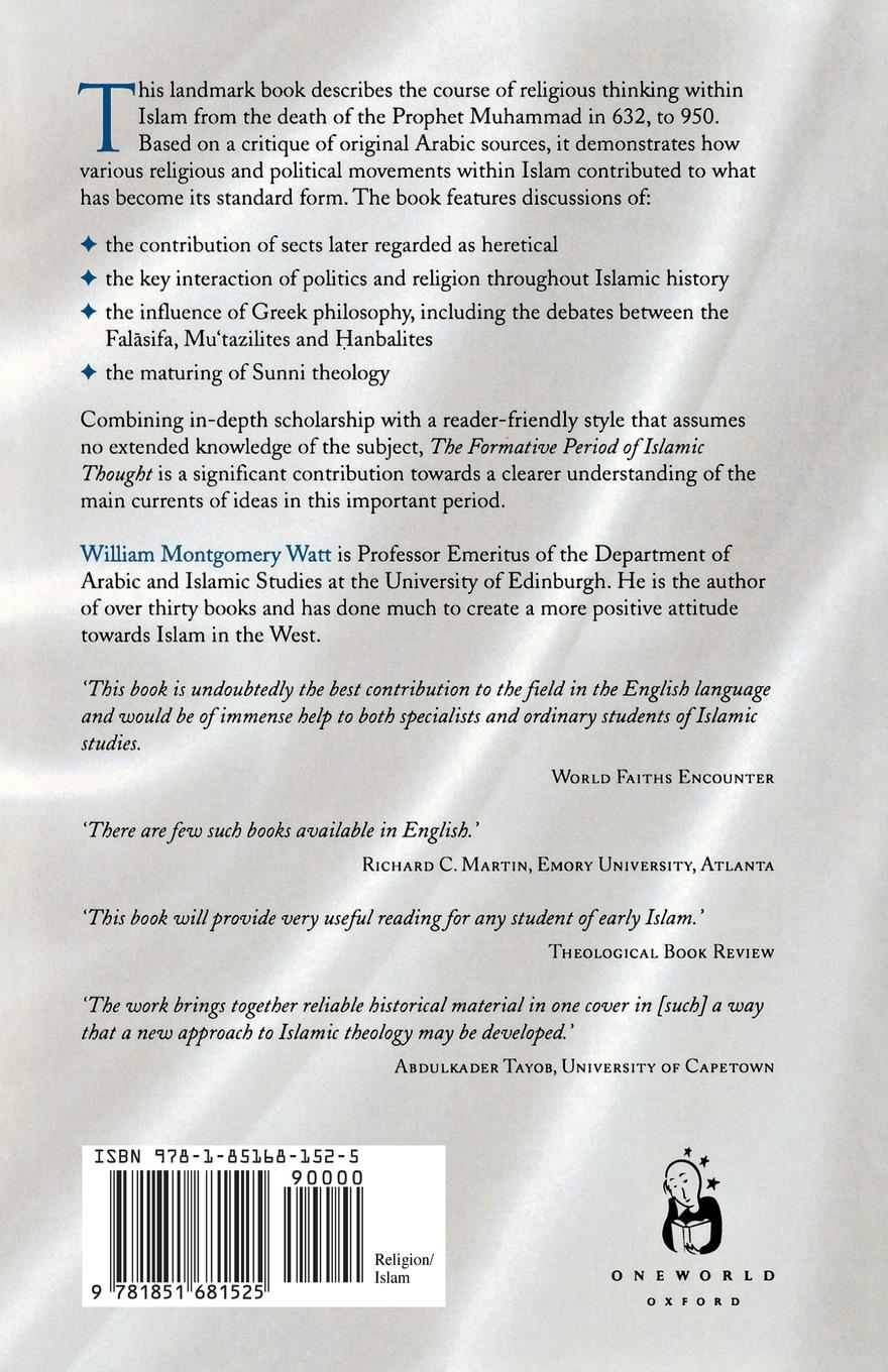 Rückseitencover The Formative Period of Islamic Thought