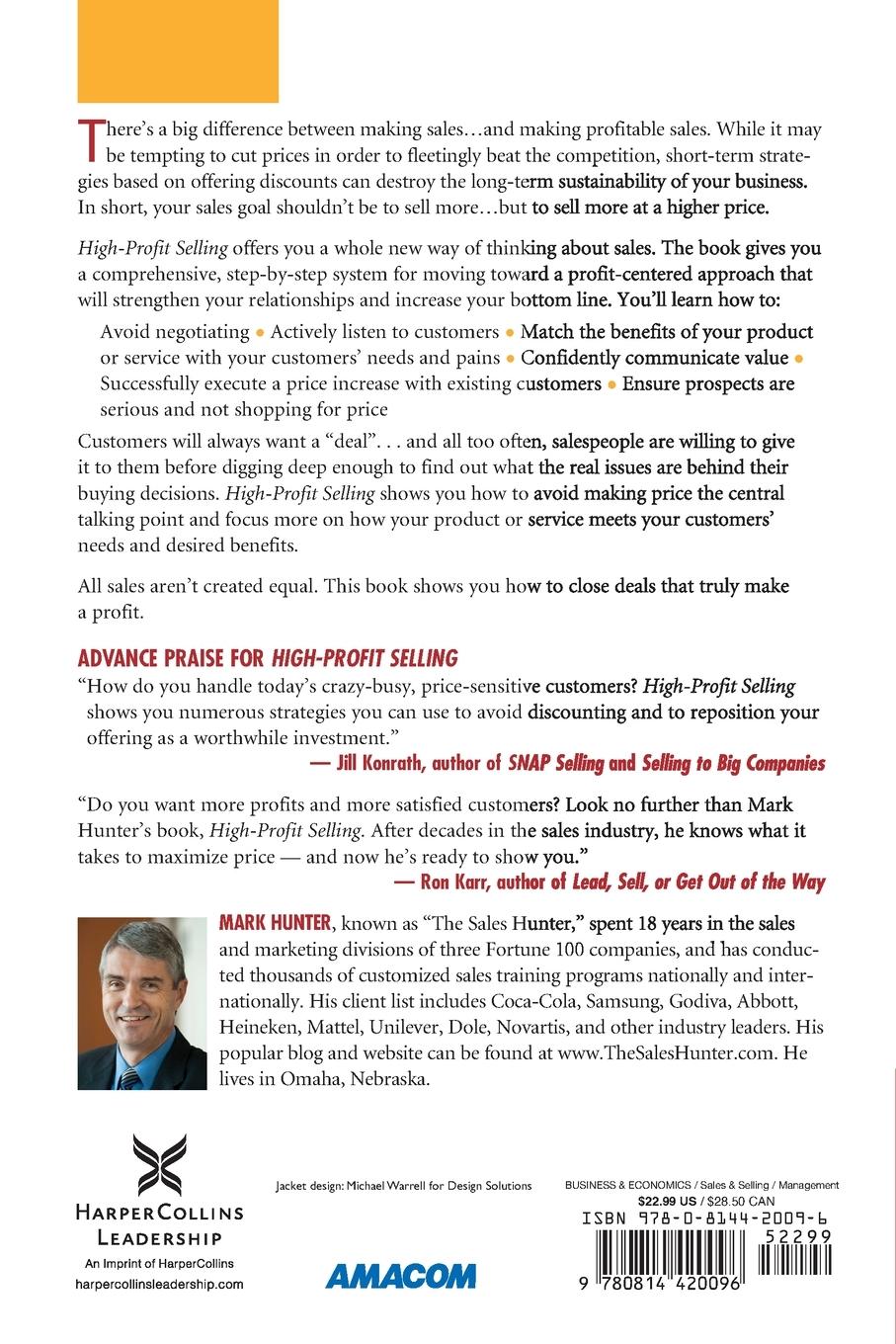 Rückseitencover The High-Profit Selling