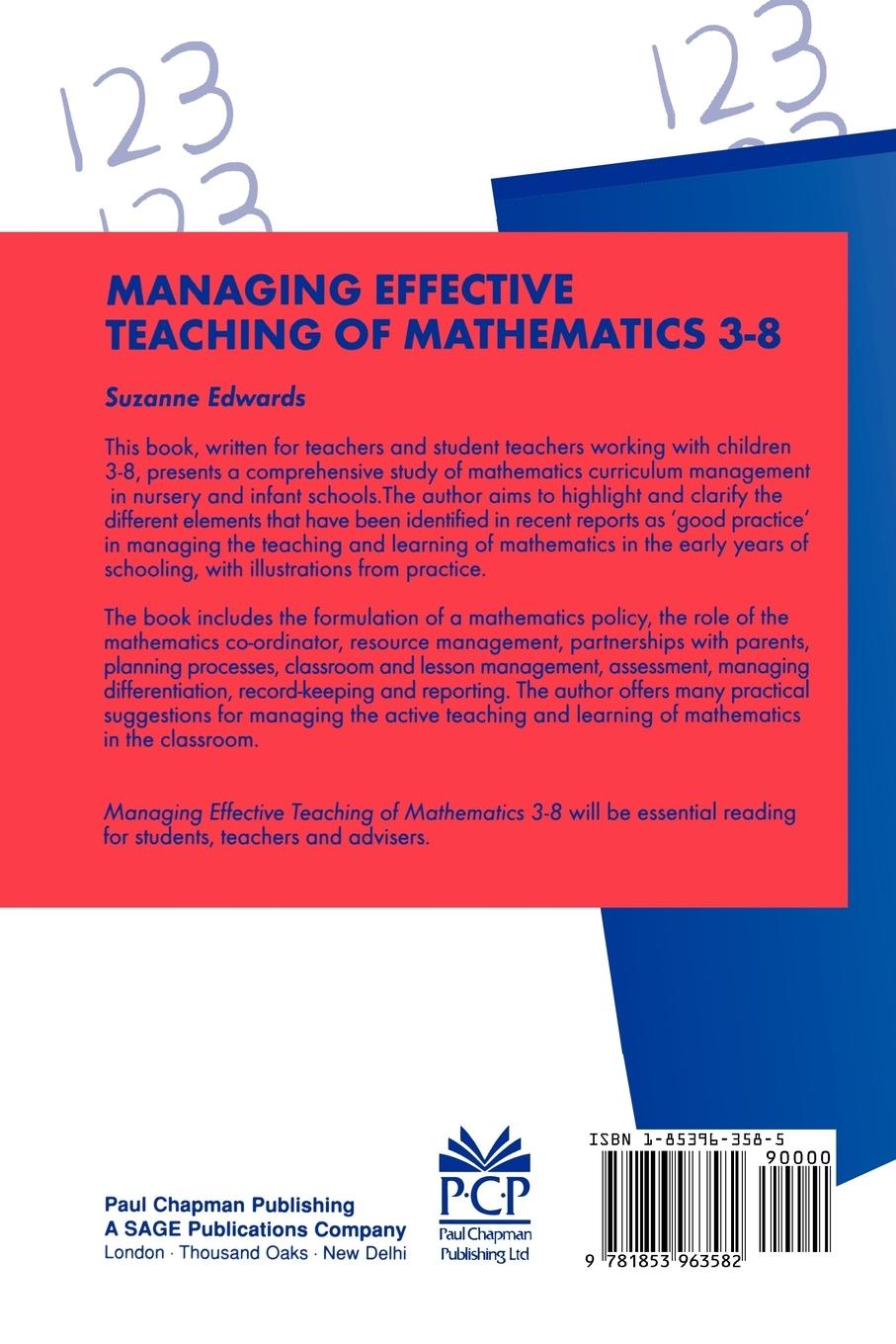 Rückseitencover Managing Effective Teaching of Mathematics 3-8