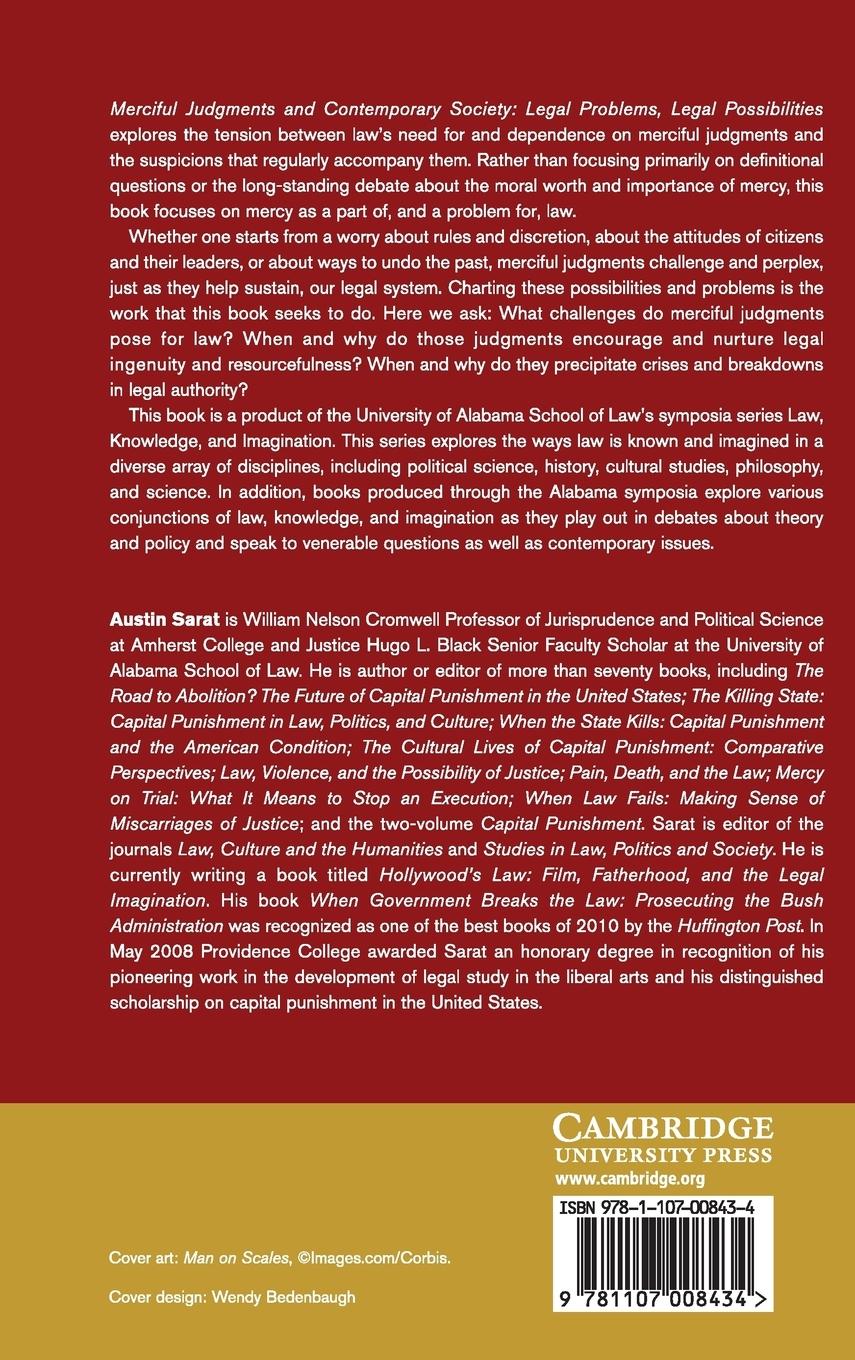 Rückseitencover Merciful Judgments and Contemporary Society