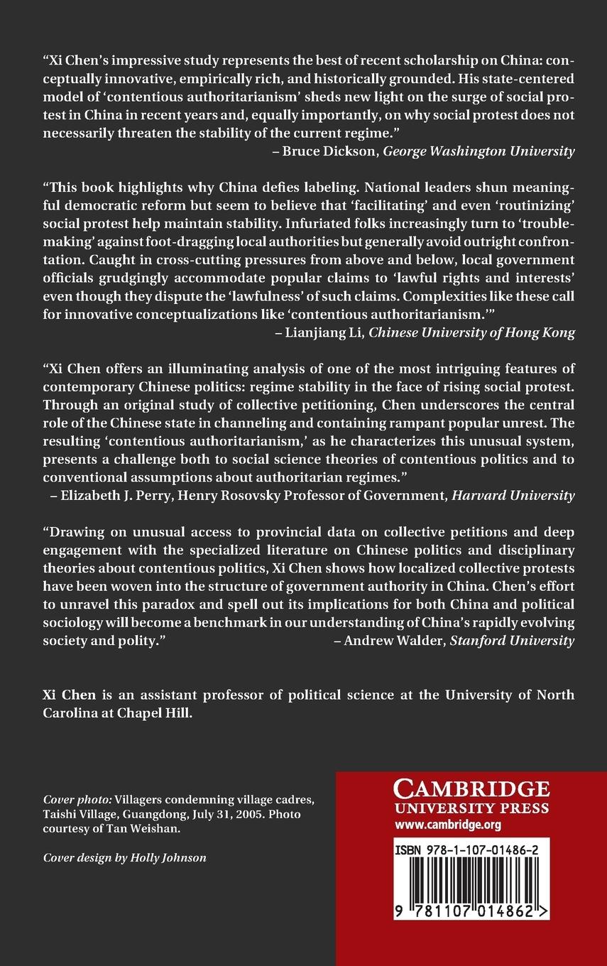 Rückseitencover Social Protest and Contentious Authoritarianism in China