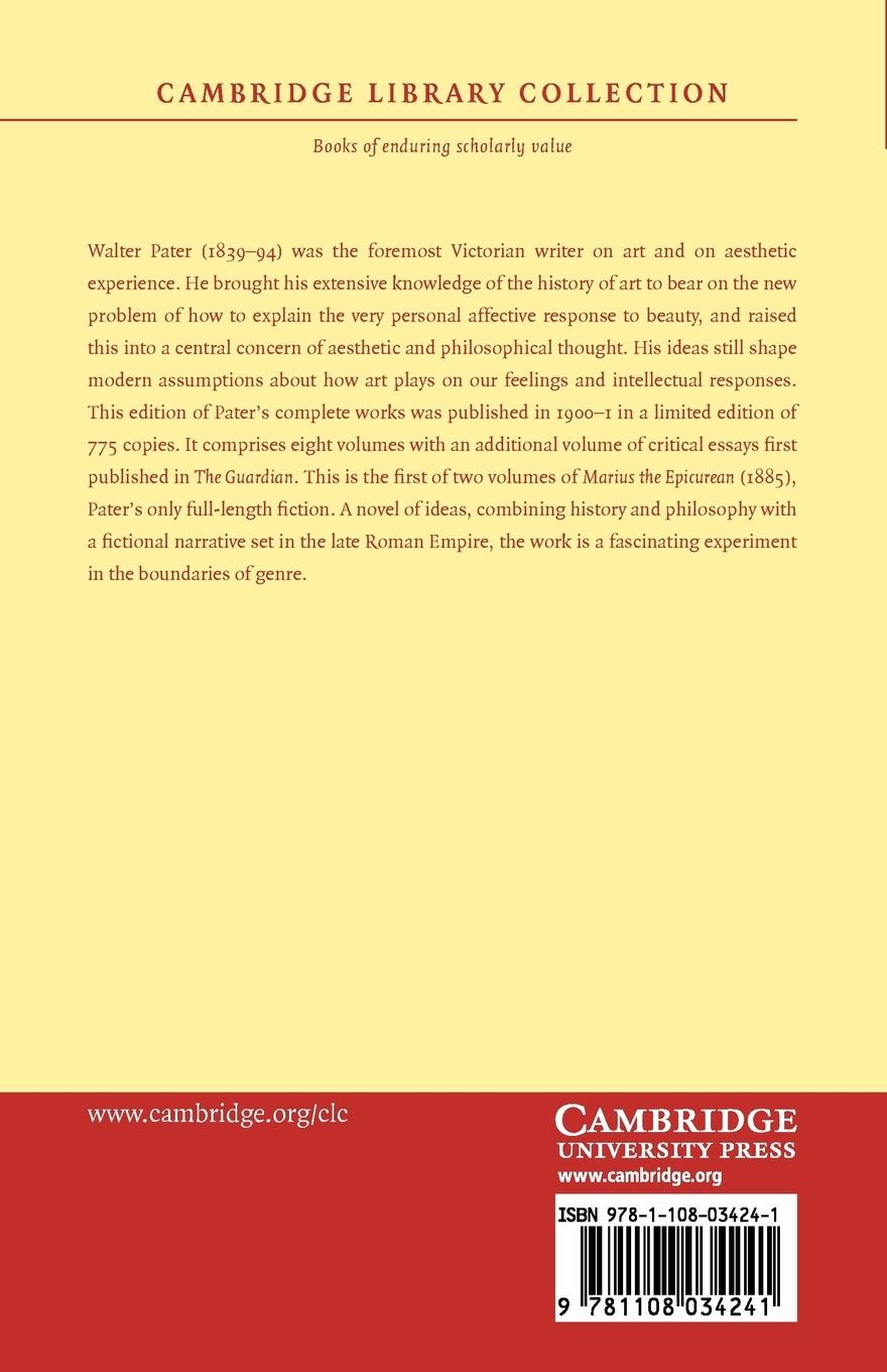 Rückseitencover The Works of Walter Pater