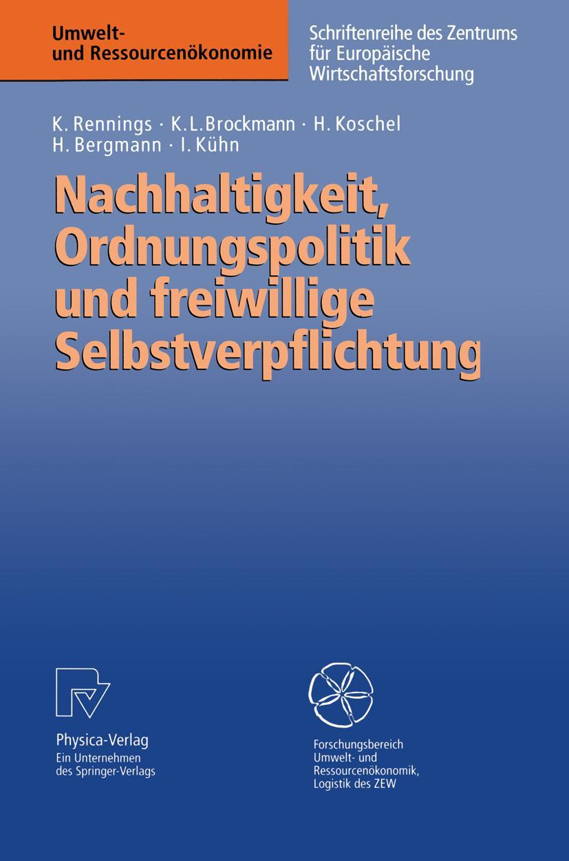 Vorderes Coverbild Nachhaltigkeit, Ordnungspolitik und freiwillige Selbstverpflichtung