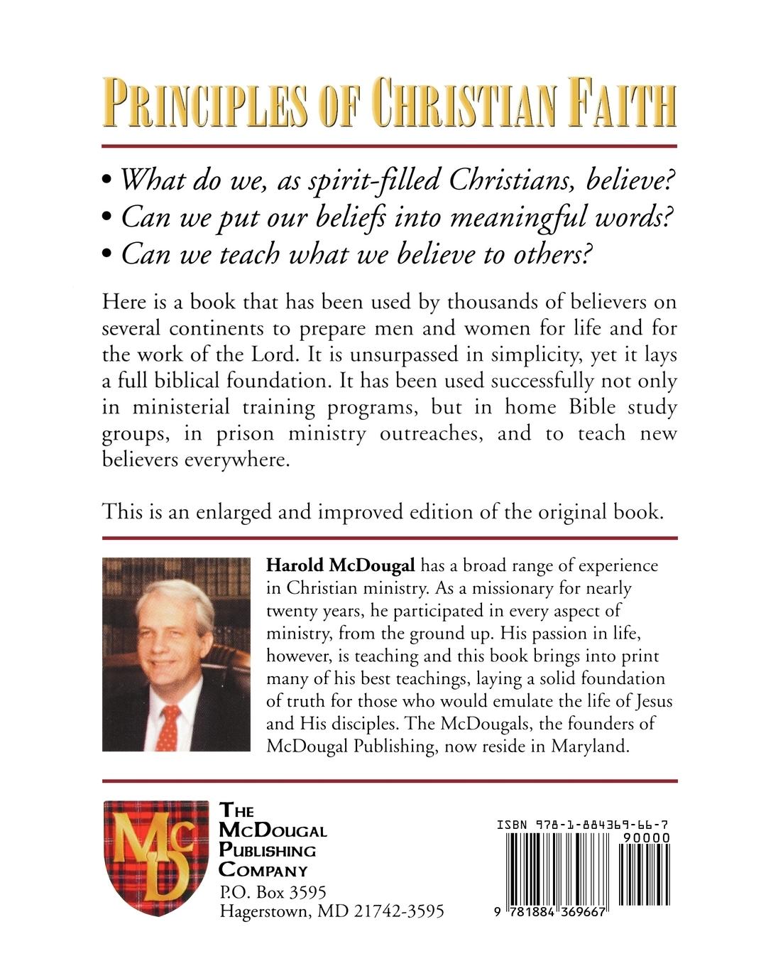 Rückseitencover Principles of Christian Faith