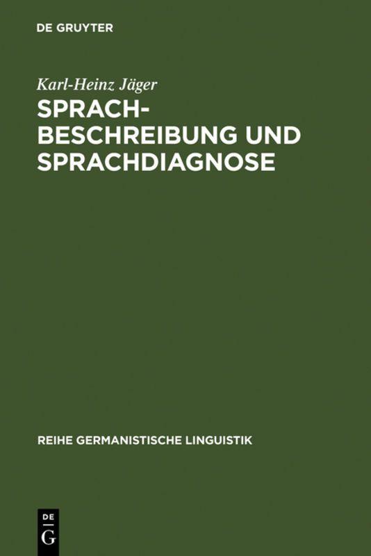 Vorderes Coverbild Sprachbeschreibung und Sprachdiagnose