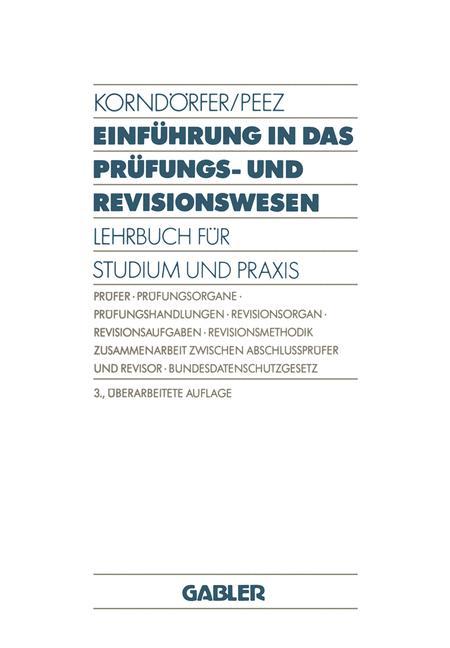 Vorderes Coverbild Einführung in das Prüfungs- und Revisionswesen