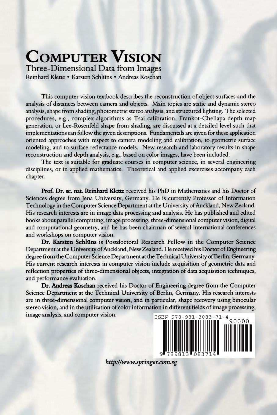 Rückseitencover Computer Vision