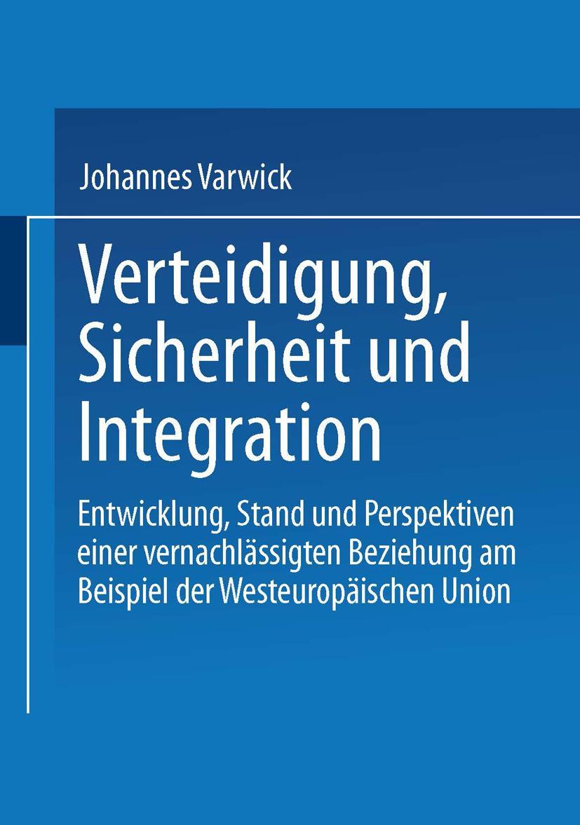 Vorderes Coverbild Sicherheit und Integration in Europa