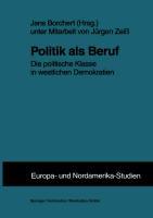 Vorderes Coverbild Politik als Beruf