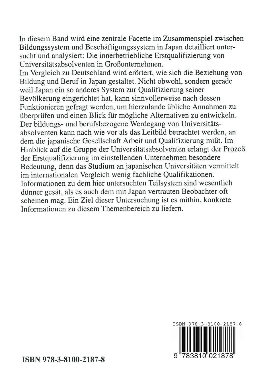 Rückseitencover Die vorläufige Qualifizierung