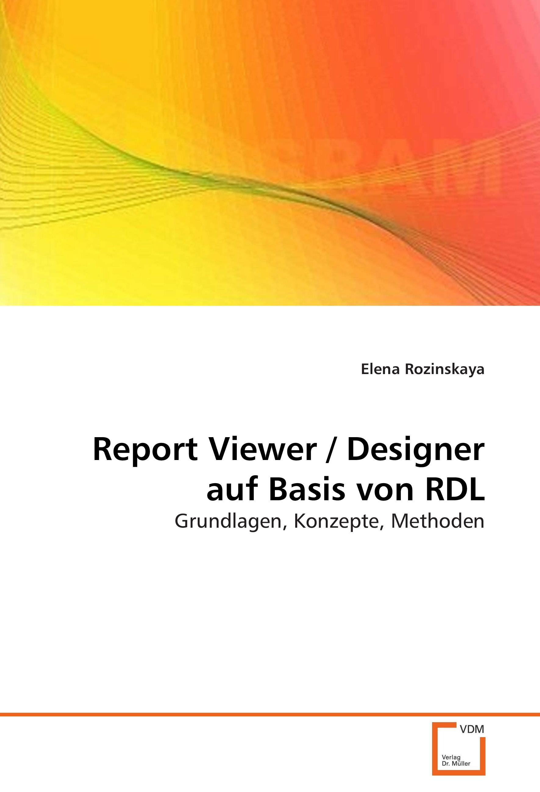 Vorderes Coverbild Report Viewer / Designer auf Basis von RDL
