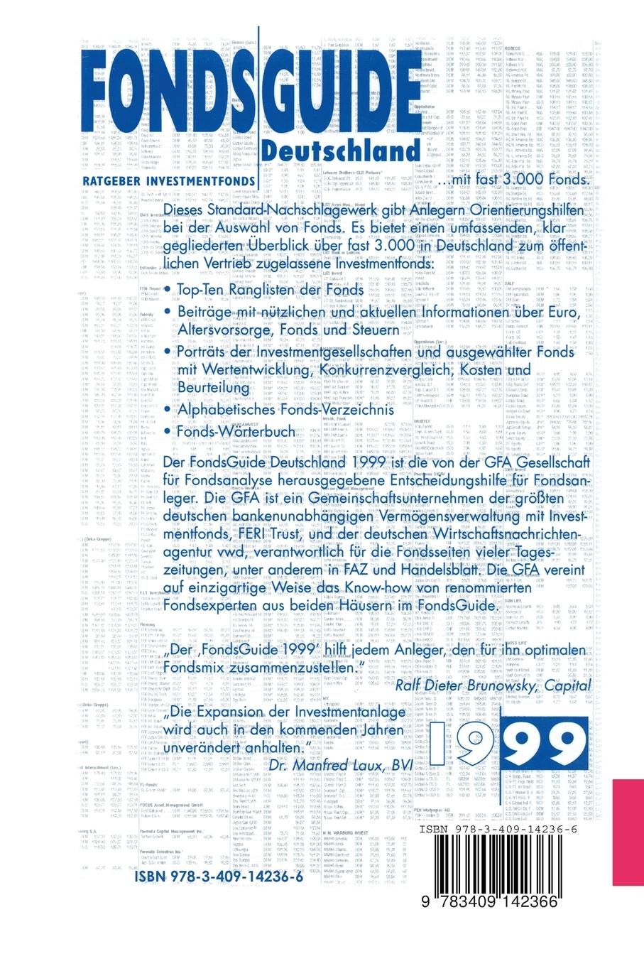 Rückseitencover FondsGuide Deutschland 1999