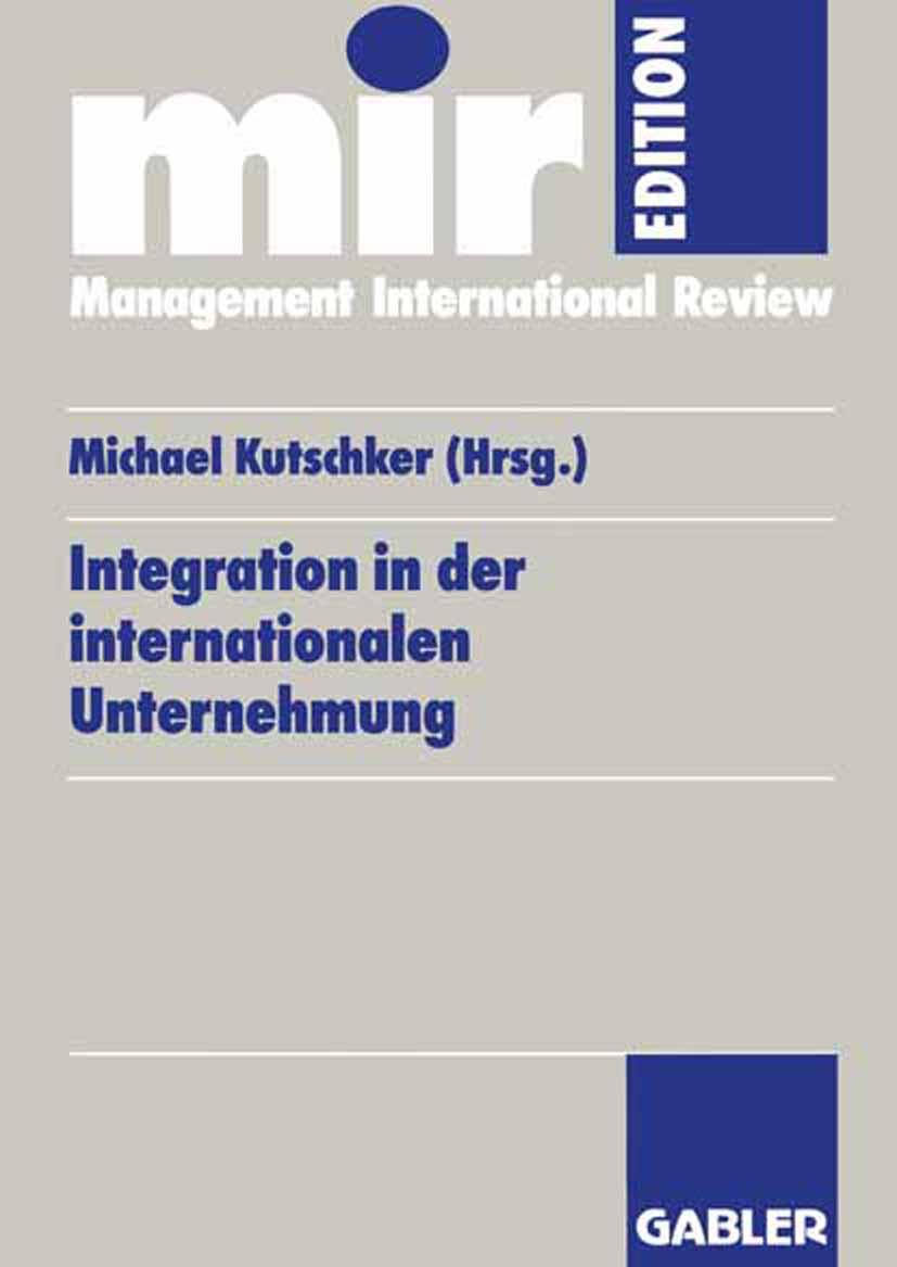 Vorderes Coverbild Integration in der internationalen Unternehmung