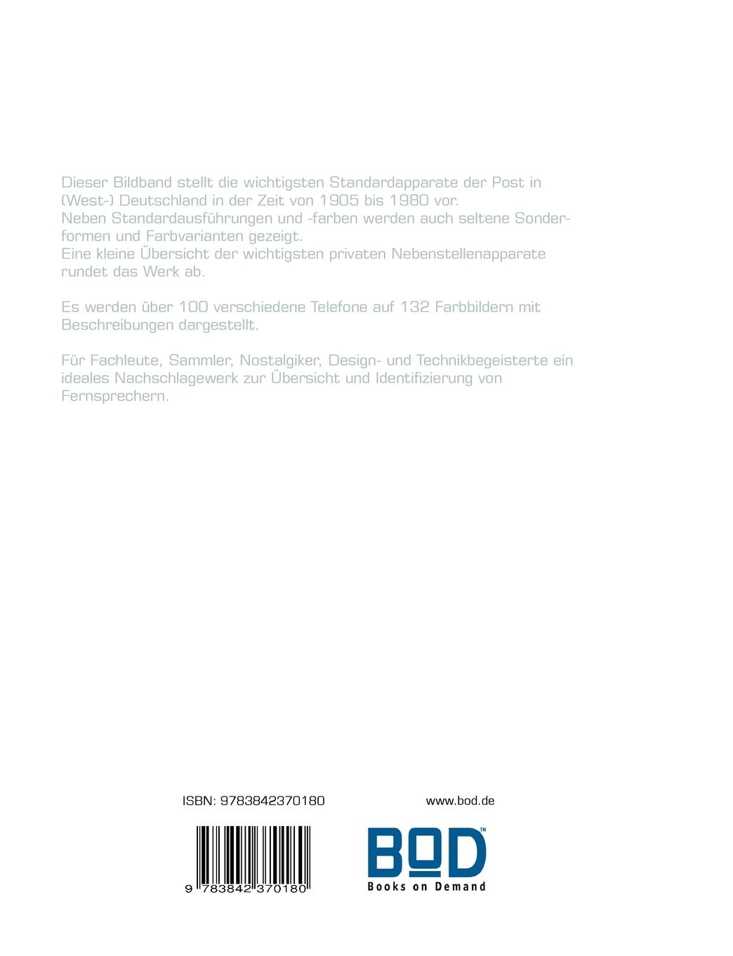 Rückseitencover Telefone 1905 - 1980