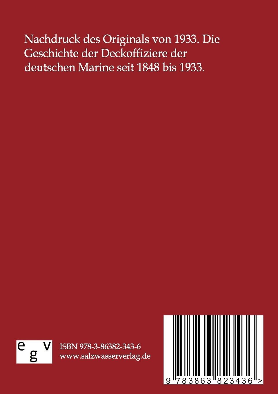 Rückseitencover Deckoffiziere der deutschen Marine