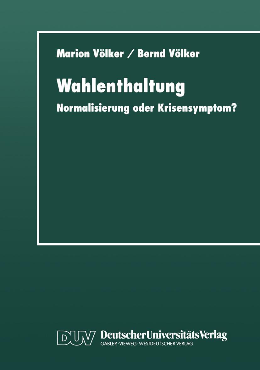 Vorderes Coverbild Wahlenthaltung