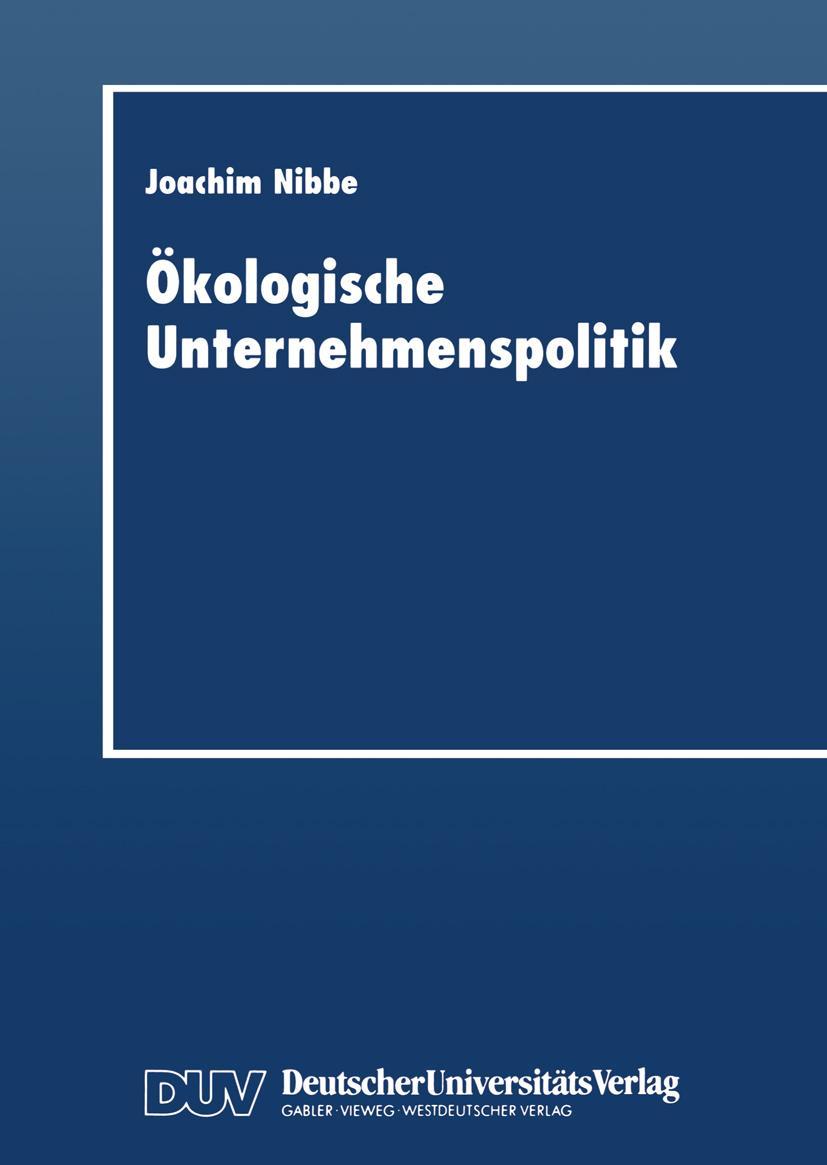 Vorderes Coverbild Ökologische Unternehmenspolitik