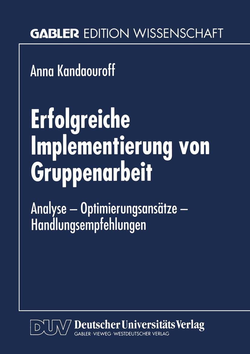 Vorderes Coverbild Erfolgreiche Implementierung von Gruppenarbeit