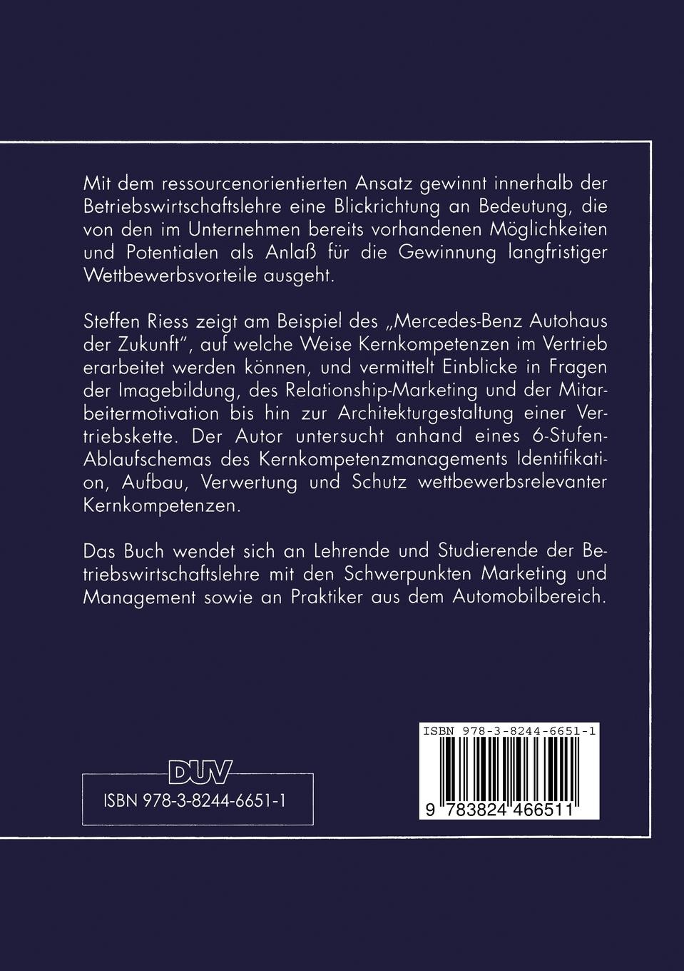 Rückseitencover Kernkompetenz im Vertrieb