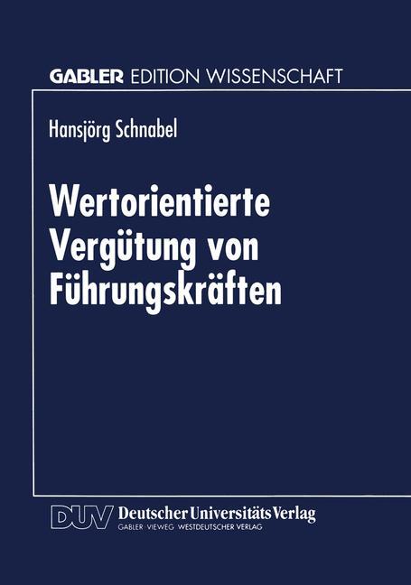 Vorderes Coverbild Wertorientierte Vergütung von Führungskräften
