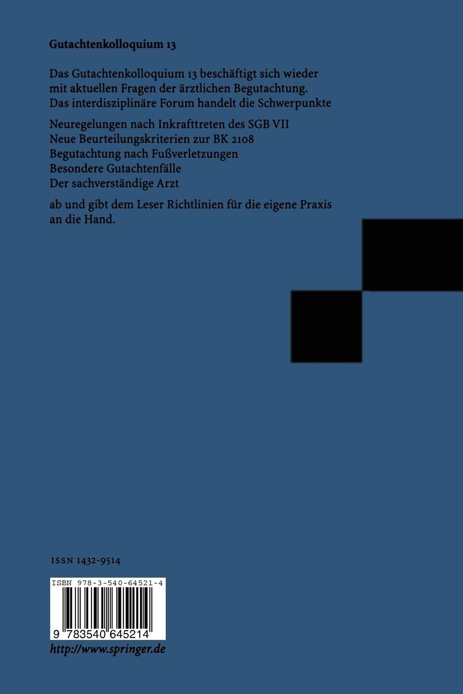 Rückseitencover Gutachtenkolloquium 13