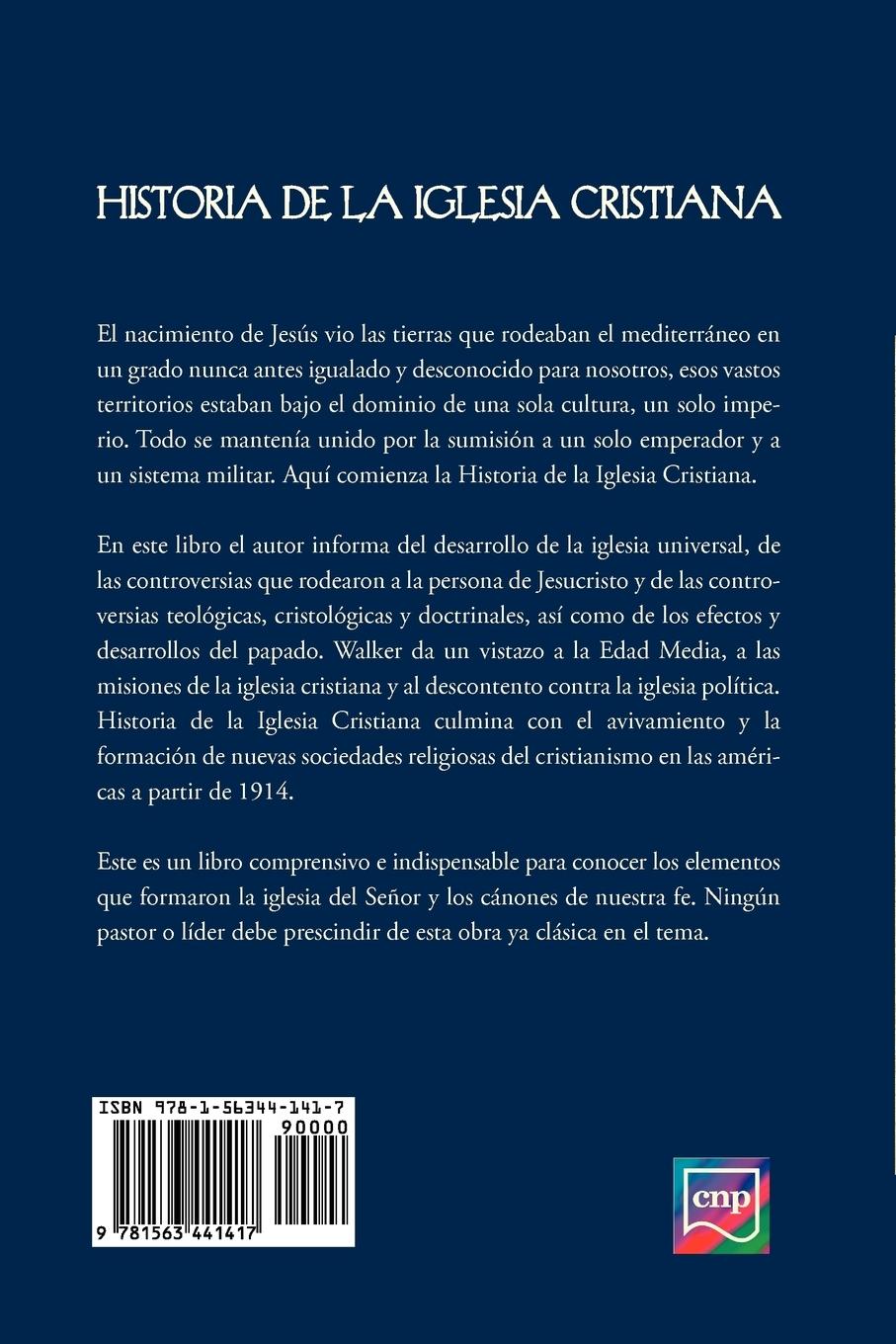 Rückseitencover Historia de la Iglesia Cristiana (Spanish