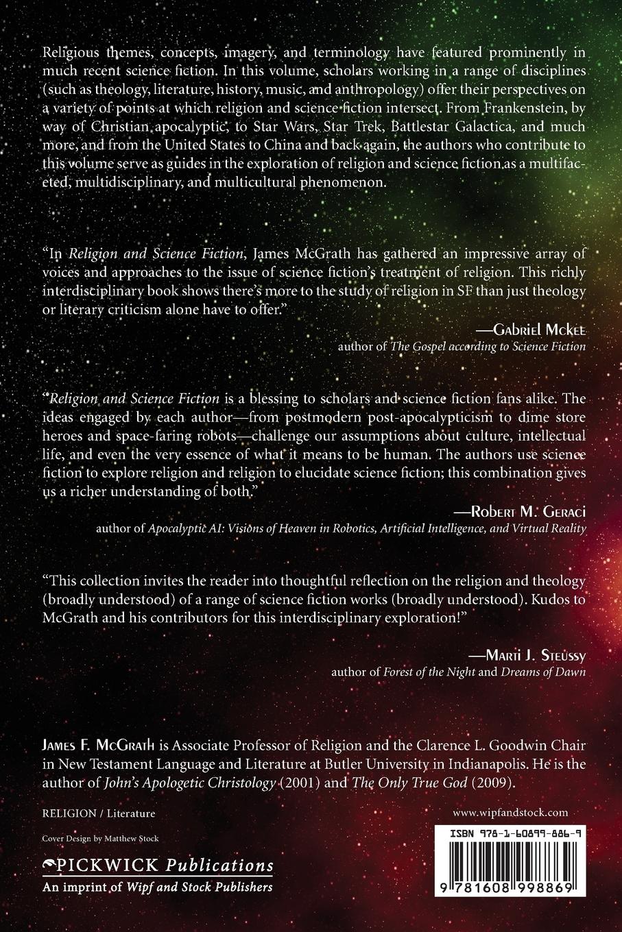 Rückseitencover Religion and Science Fiction