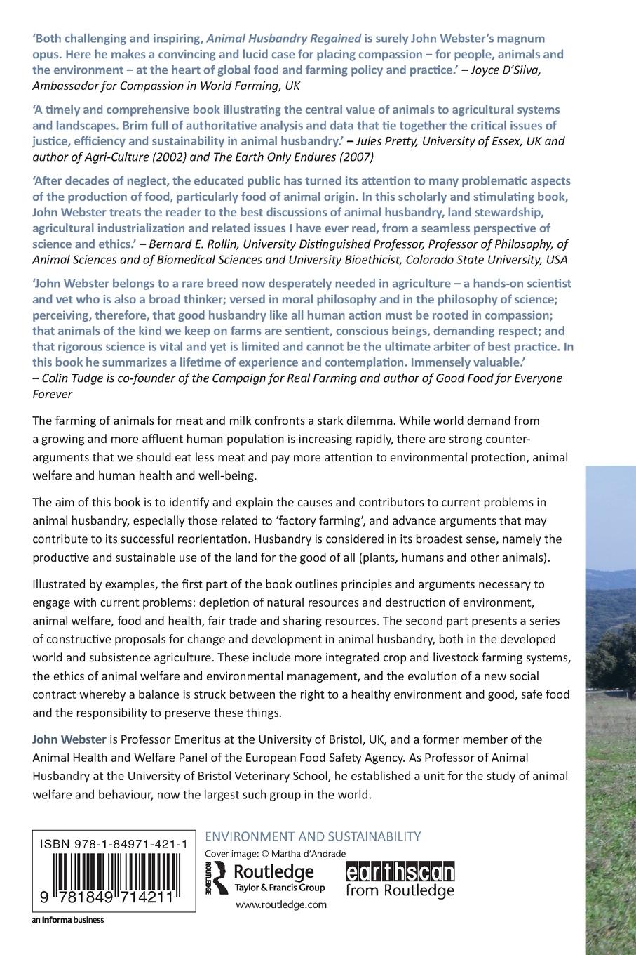 Rückseitencover Animal Husbandry Regained