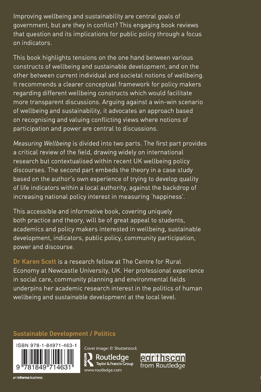 Rückseitencover Measuring Wellbeing