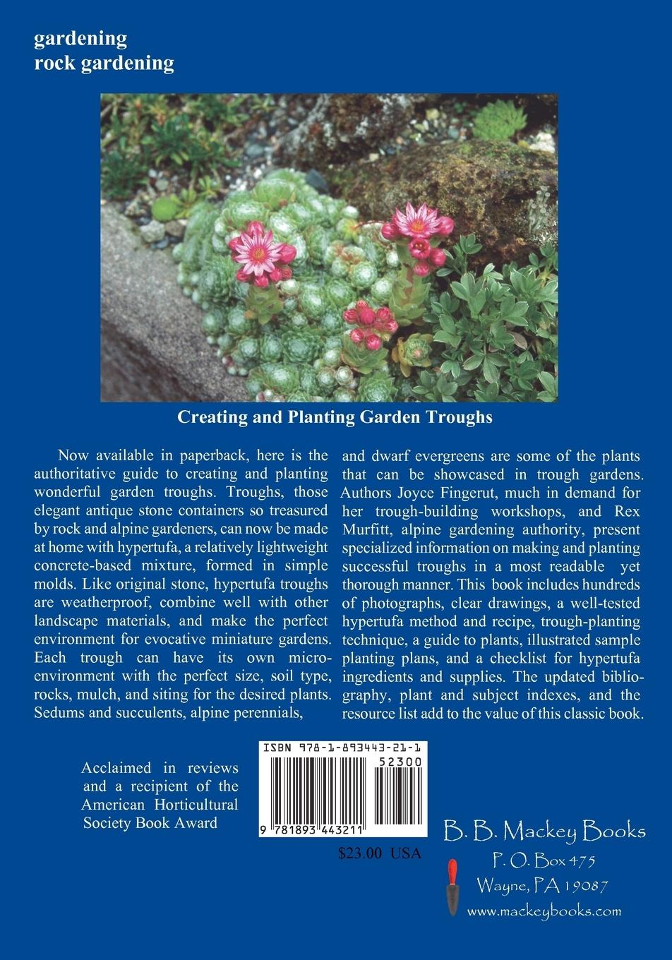 Rückseitencover Creating and Planting Garden Troughs