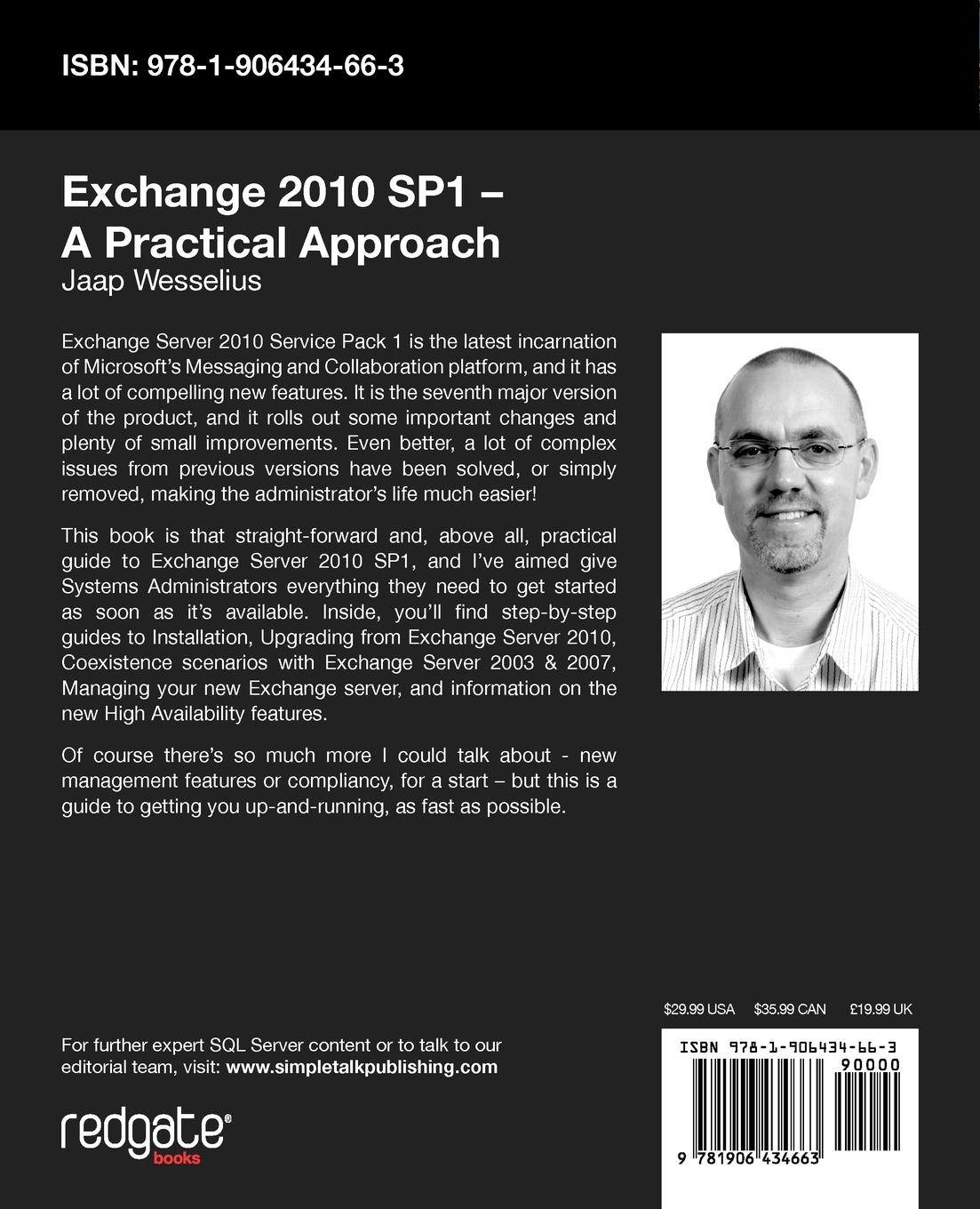 Rückseitencover Exchange 2010 Sp1 - A Practical Approach