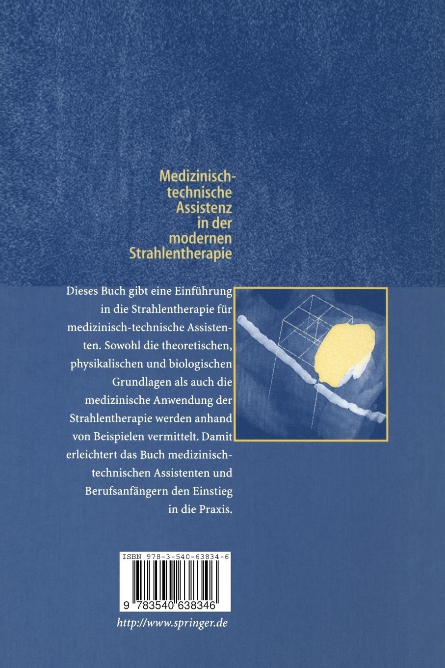 Rückseitencover Medizinisch-technische Assistenz in der modernen Strahlentherapie