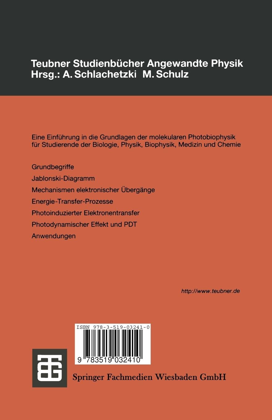 Rückseitencover Einführung in die molekulare Photobiophysik