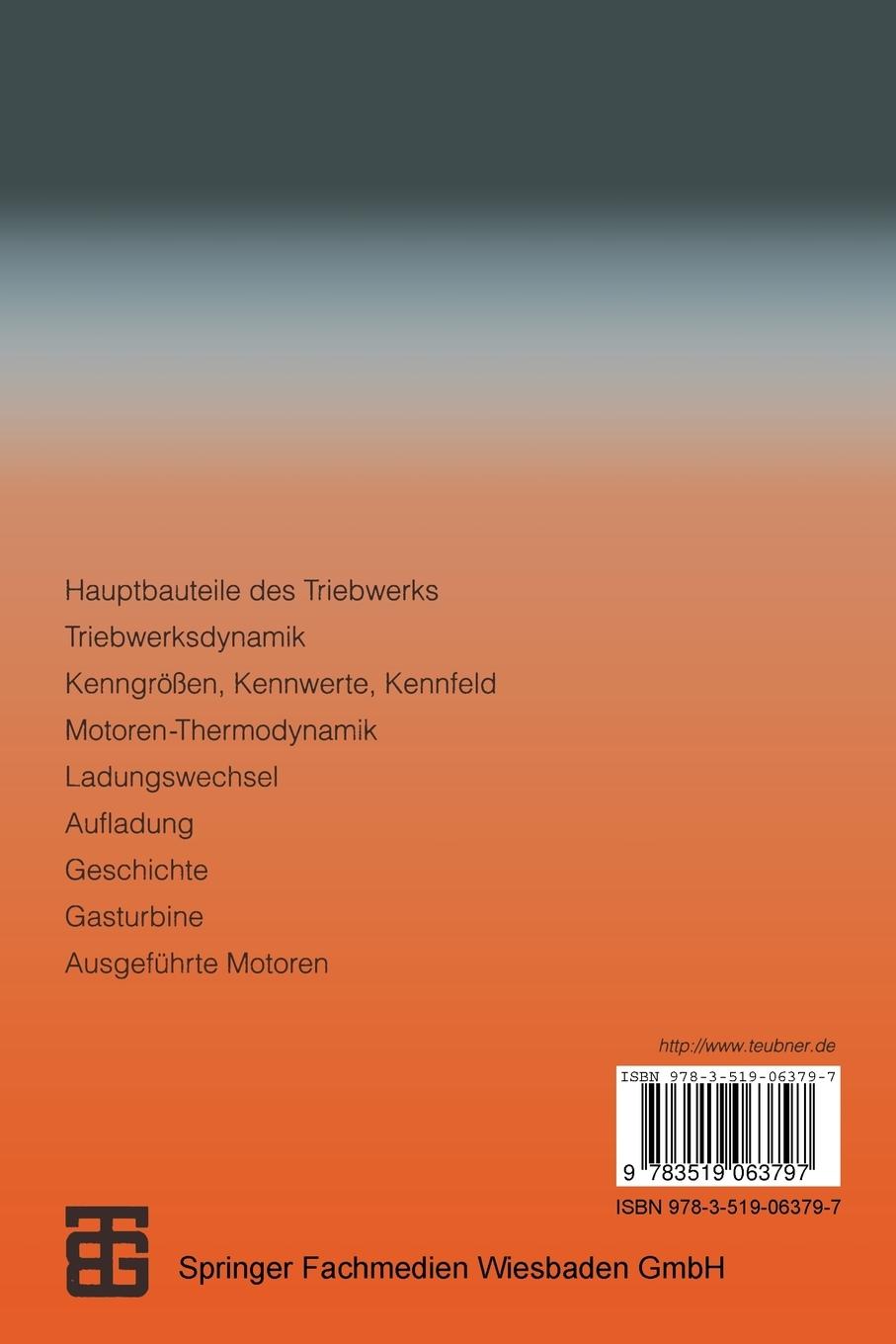 Rückseitencover Technische Verbrennung Verbrennungsmotoren