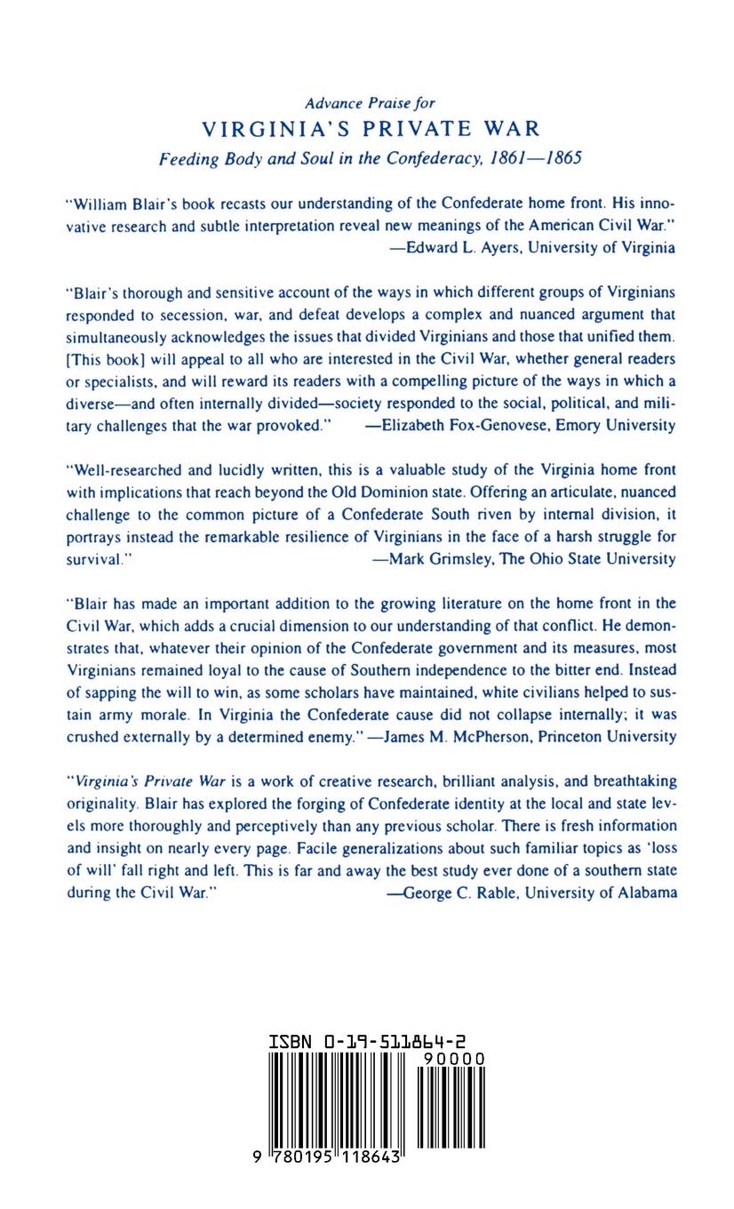 Rückseitencover Virginia's Private War