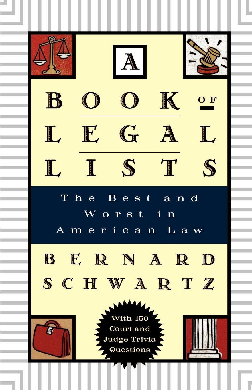Vorderes Coverbild A Book of Legal Lists