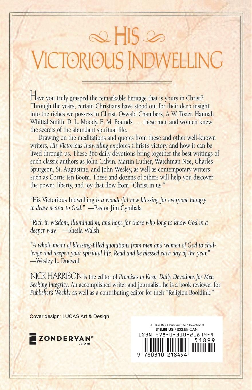 Rückseitencover His Victorious Indwelling