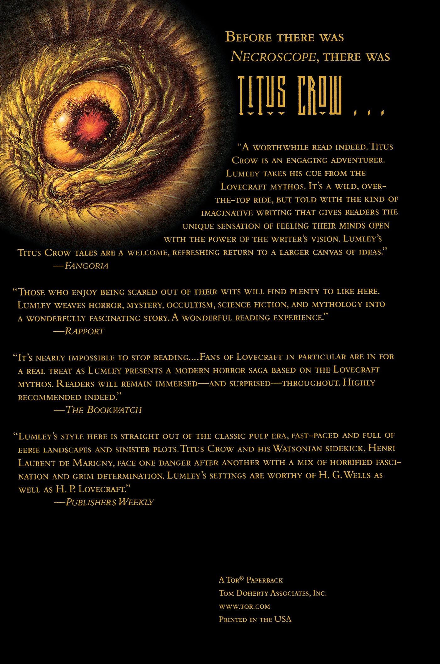 Rückseitencover Titus Crow, Volume 1