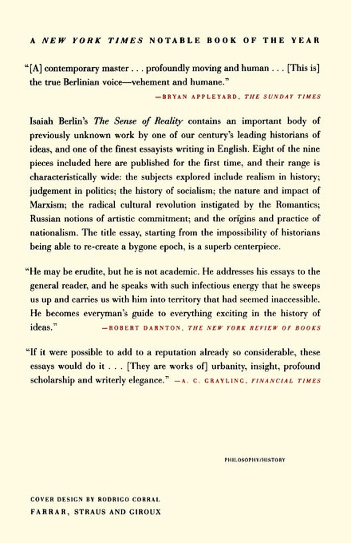 Rückseitencover The Sense of Reality